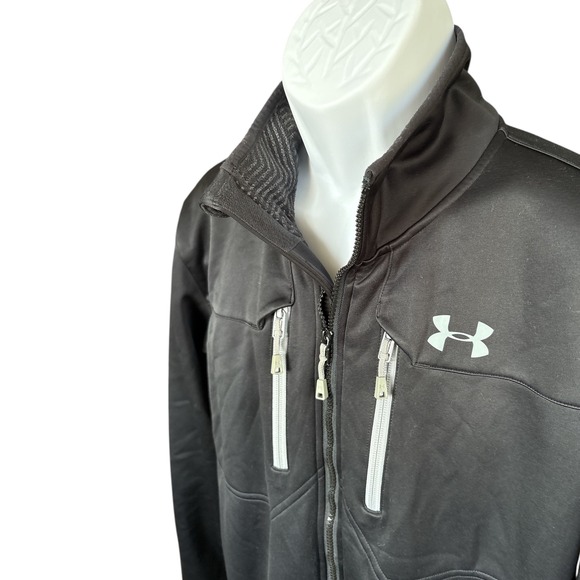 Under Armour Men's Black ColdGear Infrared Softshell Jacket, Size Large,Outdoors - Picture 4 of 16